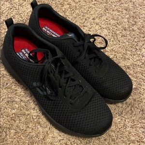 Skechers Black non slip work shoes